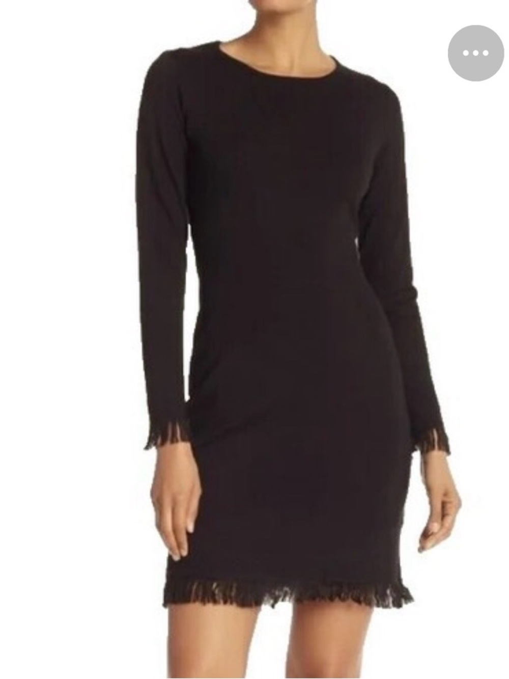 Nanette Fringe-Hem Knit Sheath Dress